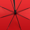 a close up of a red umbrella