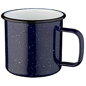 Additional Image 4 - a blue enameled cup with a handle