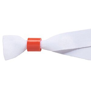Additional Image 6 - a white bow tie with orange band