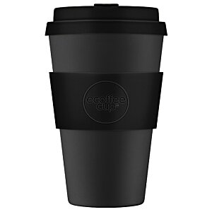Additional Image 3 - a black coffee cup with a black lid