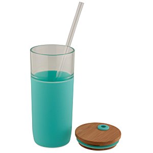 Additional Image 1 - a blue drink in a glass with a straw