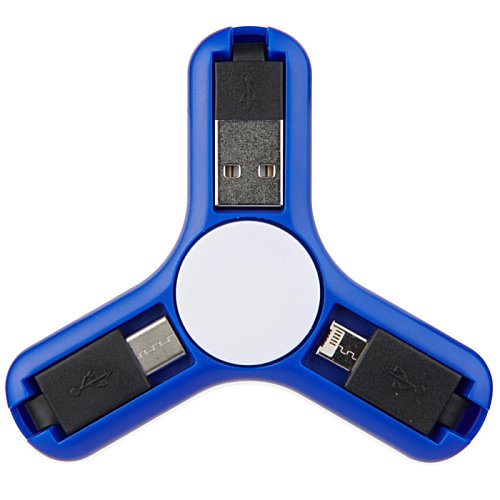 Additional Image 1 - a blue and black fidget spinner