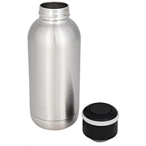 Additional Image 1 - a silver bottle with a black lid