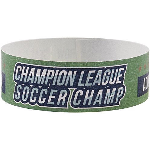 Additional Image 1 - a green wristband with white text