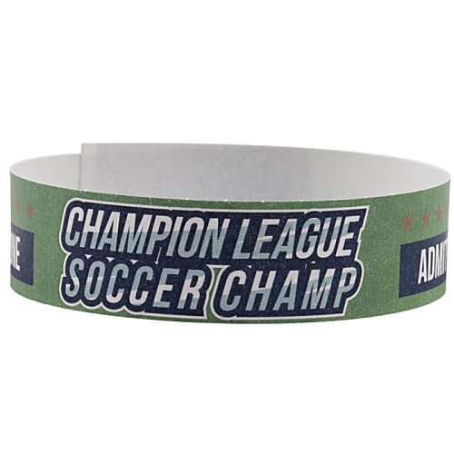 Additional Image 5 - a green wristband with white text