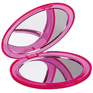 Additional Image 1 - a pink and silver compact mirror
