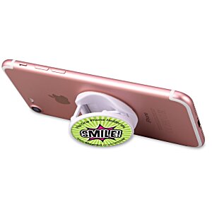 Additional Image 1 - a pink cell phone with a white stand