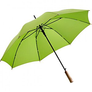 Additional Image 7 - a green umbrella with a wooden handle