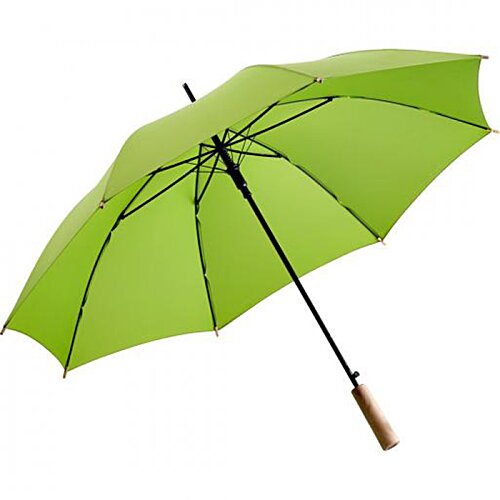 Additional Image 7 - a green umbrella with a wooden handle