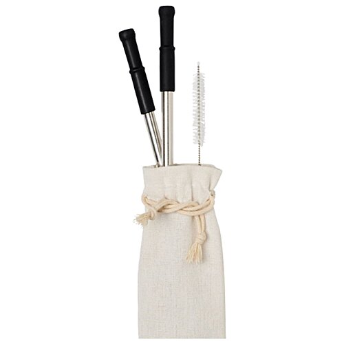 Additional Image 1 - a white pen holder with black handles