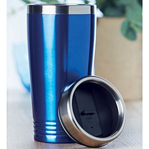 Additional Image 3 - a blue and silver tumbler