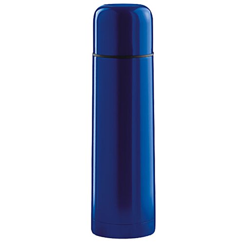 Additional Image 5 - a blue metal container with a black cap