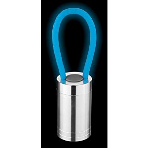 Additional Image 2 - a blue and silver object with a black background