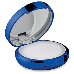 Additional Image 2 - a blue round container with a white lid