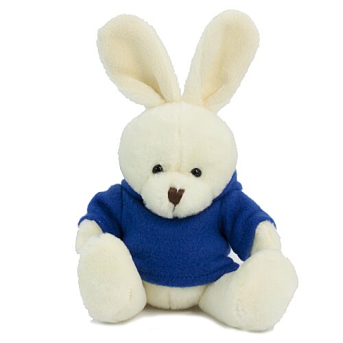 Additional Image 1 - a stuffed animal rabbit wearing a blue shirt