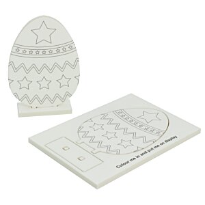 Additional Image 2 - a white egg shaped object with black and white text