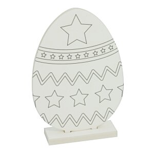 Additional Image 3 - a white egg with a star and a pattern
