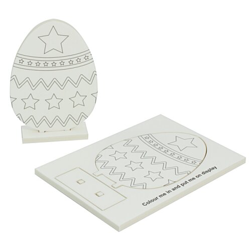 Additional Image 2 - a white egg shaped object with black and white text