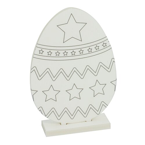 Additional Image 3 - a white egg with a star and a pattern