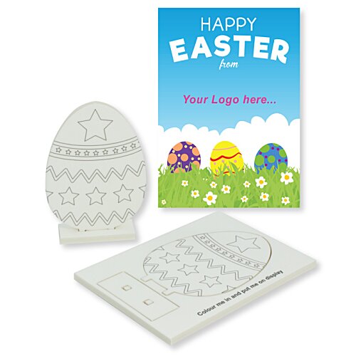 Additional Image 4 - a white egg shaped object next to a blue card
