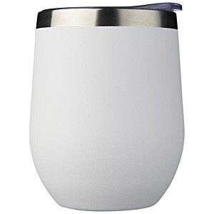 Additional Image 2 - a white cup with silver rim