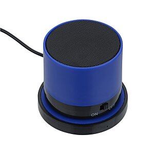 Additional Image 2 - a blue and black round object with a black cord