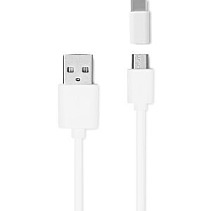 Additional Image 3 - a white usb cable with a white cap
