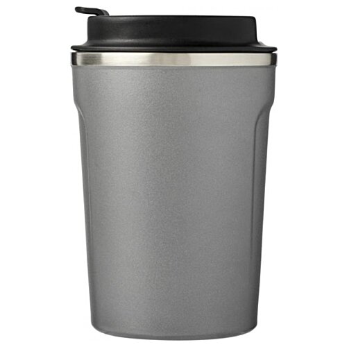 Additional Image 3 - a grey coffee cup with a black lid