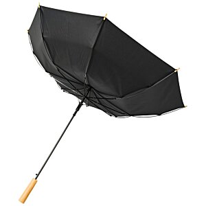 Additional Image 3 - a black umbrella with a yellow handle