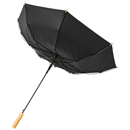 Additional Image 3 - a black umbrella with a yellow handle