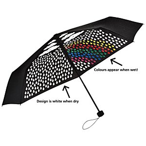 Additional Image 6 - a black umbrella with a rainbow design