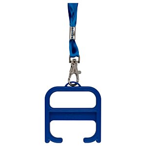 Additional Image 2 - a blue lanyard with a blue strap