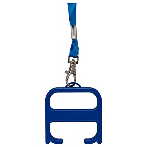Additional Image 3 - a blue lanyard with a blue strap