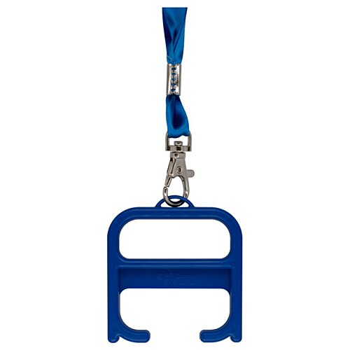 Additional Image 2 - a blue lanyard with a blue strap