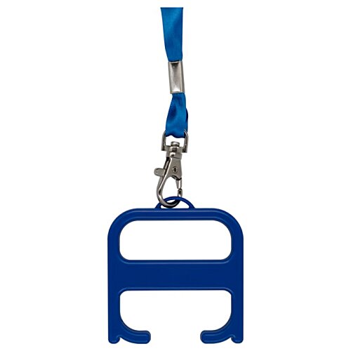 Additional Image 3 - a blue lanyard with a blue strap
