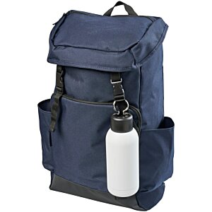 Additional Image 2 - a blue backpack with a white bottle