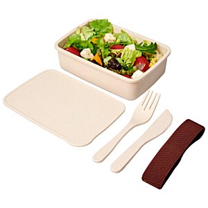 Additional Image 2 - a salad in a container with a fork and knife