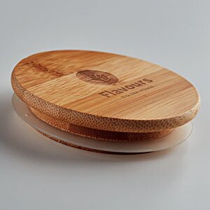 Additional Image 3 - a wooden coaster with a circular design