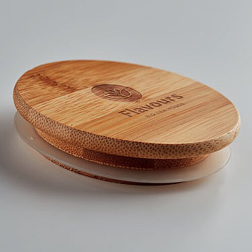 Additional Image 3 - a wooden coaster with a circular design