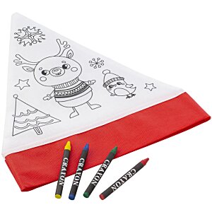 Additional Image 1 - a triangular object with a drawing on it and several markers