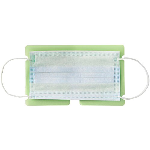 Additional Image 3 - a green and white face mask