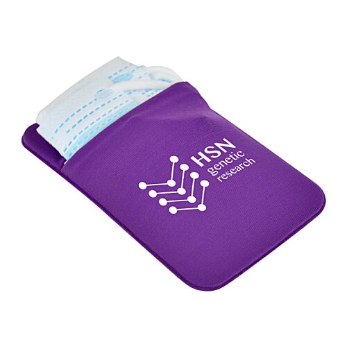 Additional Image 3 - a purple card holder with white text