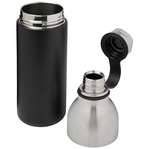 Additional Image 4 - a black and silver thermos