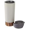 a white and gold thermos