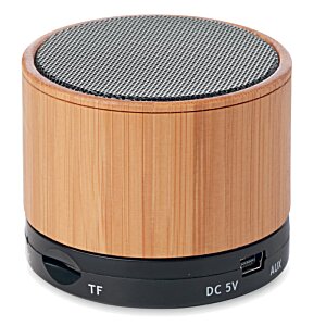 Additional Image 2 - a round wooden object with a black circle