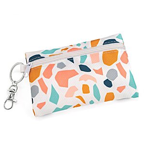 Additional Image 2 - a small colorful purse with a key chain