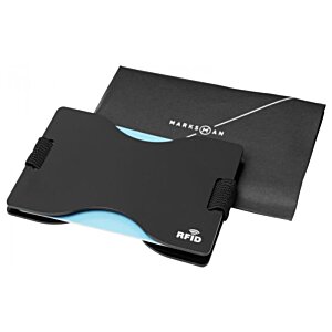 Additional Image 1 - a black and blue card holder