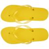 a pair of yellow flip flops