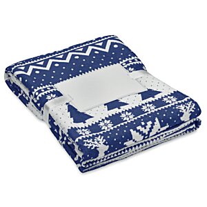 Additional Image 8 - a blue and white blanket