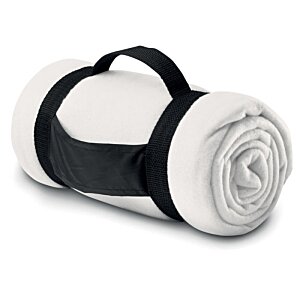 Additional Image 5 - a white blanket with a black strap